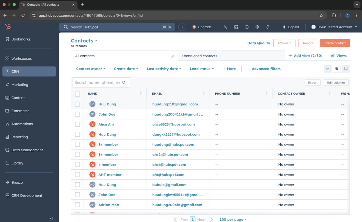 HubSpot App Configuration - Step 2