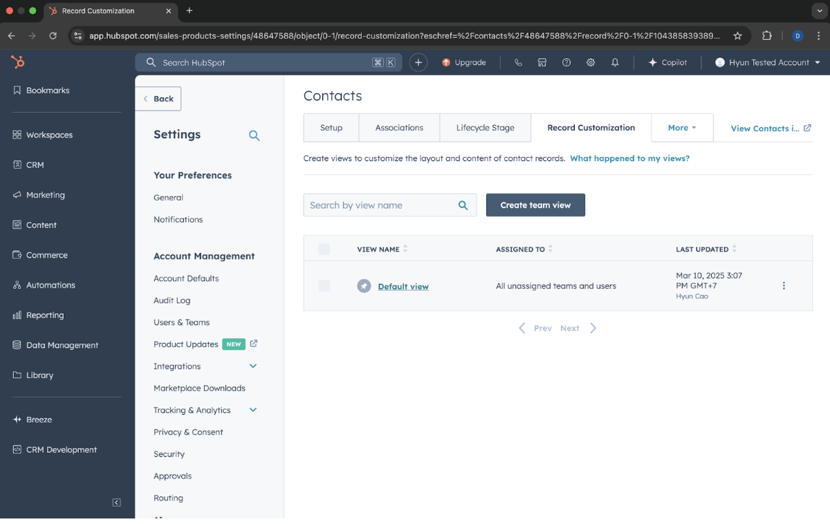Contact Management Interface - Step 4
